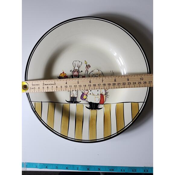 Vintage HD DESIGNS Le Chef 10.5" Dinner Plates - set of 4 - Picture 5 of 5